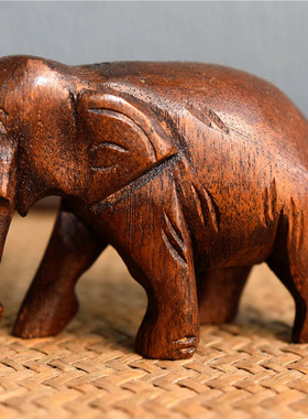 泰国装饰摆饰木雕大象星光夜市产品东南亚风格店铺装饰桌面收银柜