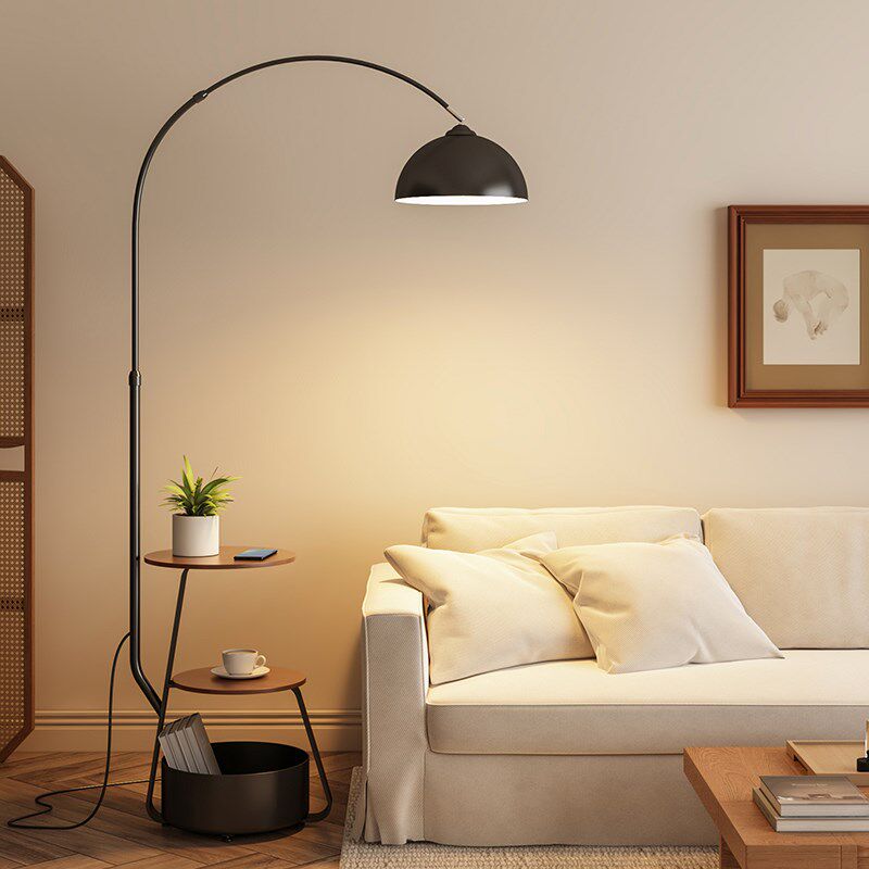 新款钓鱼灯落地灯客厅沙发旁边几高级感法式中古复古卧室氛围台灯