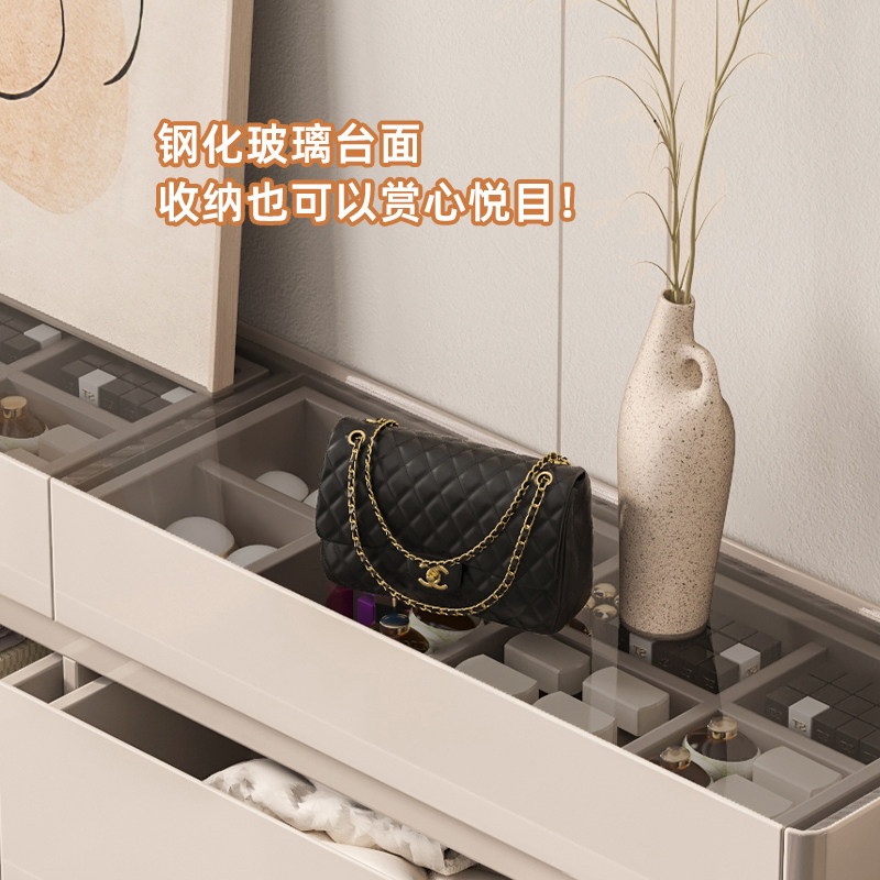 超薄卧室八斗柜简约现代轻奢床尾斗柜电视柜窄收纳柜子置物五斗柜