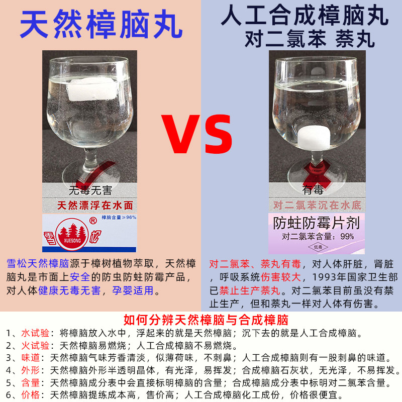 雪松樟脑丸块纯天然无毒衣柜防霉防虫防蟑螂驱老鼠芳香去味卫生球