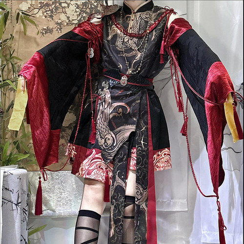 花悦诗风春夏国风短裙长袍套装