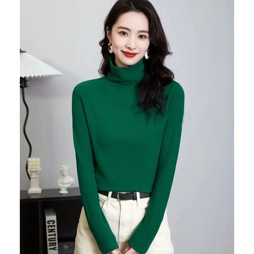 【买一送一】洋气减龄双面绒高领打底衫秋冬百搭气质修身内搭保暖