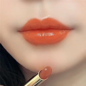 不掉色胡萝卜色口红防水不沾杯自然滋润素颜显白 旗舰店 正品