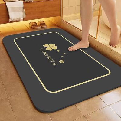 新款 软硅藻泥地垫浴室卫生间门口吸水地垫防滑速干家用门口脚垫