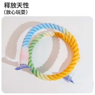 鹦鹉吸盘式攀爬绳蛇爬架牡丹虎皮玄凤玩具鸟笼用具站架站杆站台