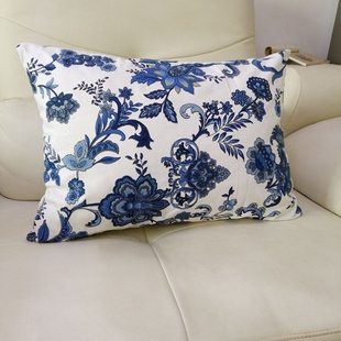 纯棉长方形沙发抱枕套 不含芯床头靠背枕 长条定做护腰枕