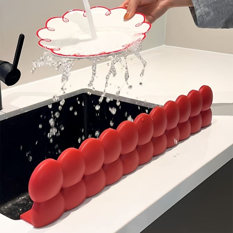 防水挡板水槽边缘水池挡水条厨房防油防溅水挡板浴室洗手台隔水板