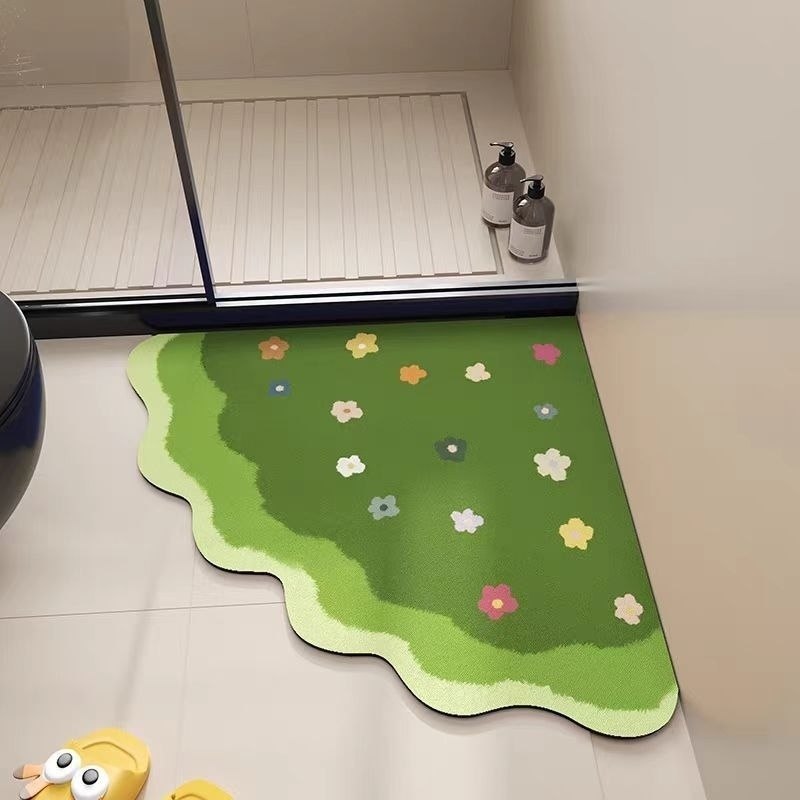 硅藻泥地垫 浴室卫生间 异形扇形转角 吸水速干脚垫,家庭/个人清洁工具,地垫,淘宝优惠券,粉丝福利购,淘宝优惠卷