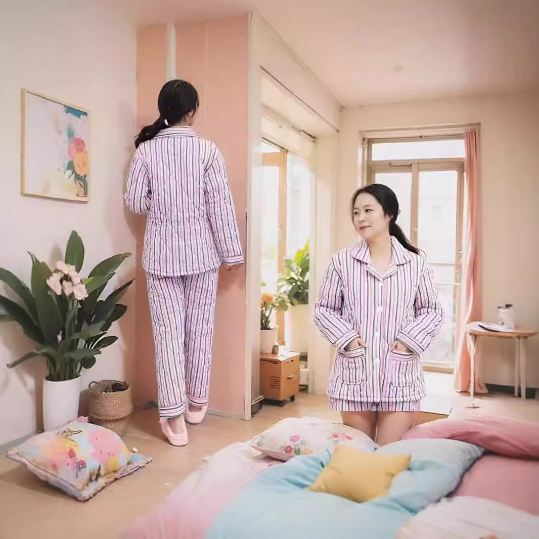 病号服家居睡衣女加厚加棉保暖冬款分体套装医院长期住院患者棉袄