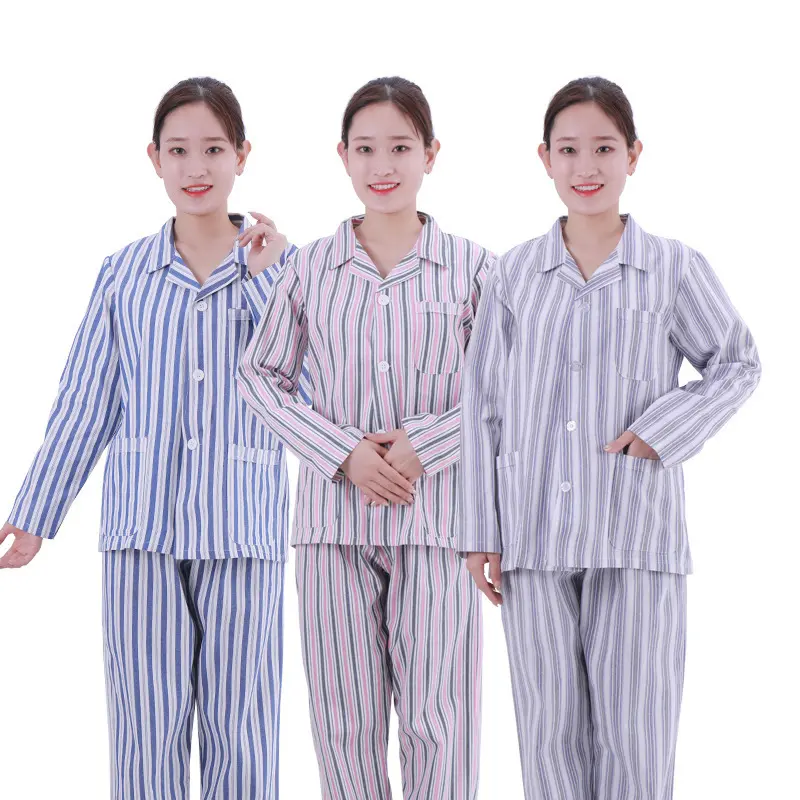 病号服纯棉耐氯漂病员服住院睡衣长袖男女套装患者住院护理服