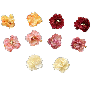 古装汉服头饰绢花对夹可爱掩鬓对夹花朵发夹发饰唐风边夹饰品