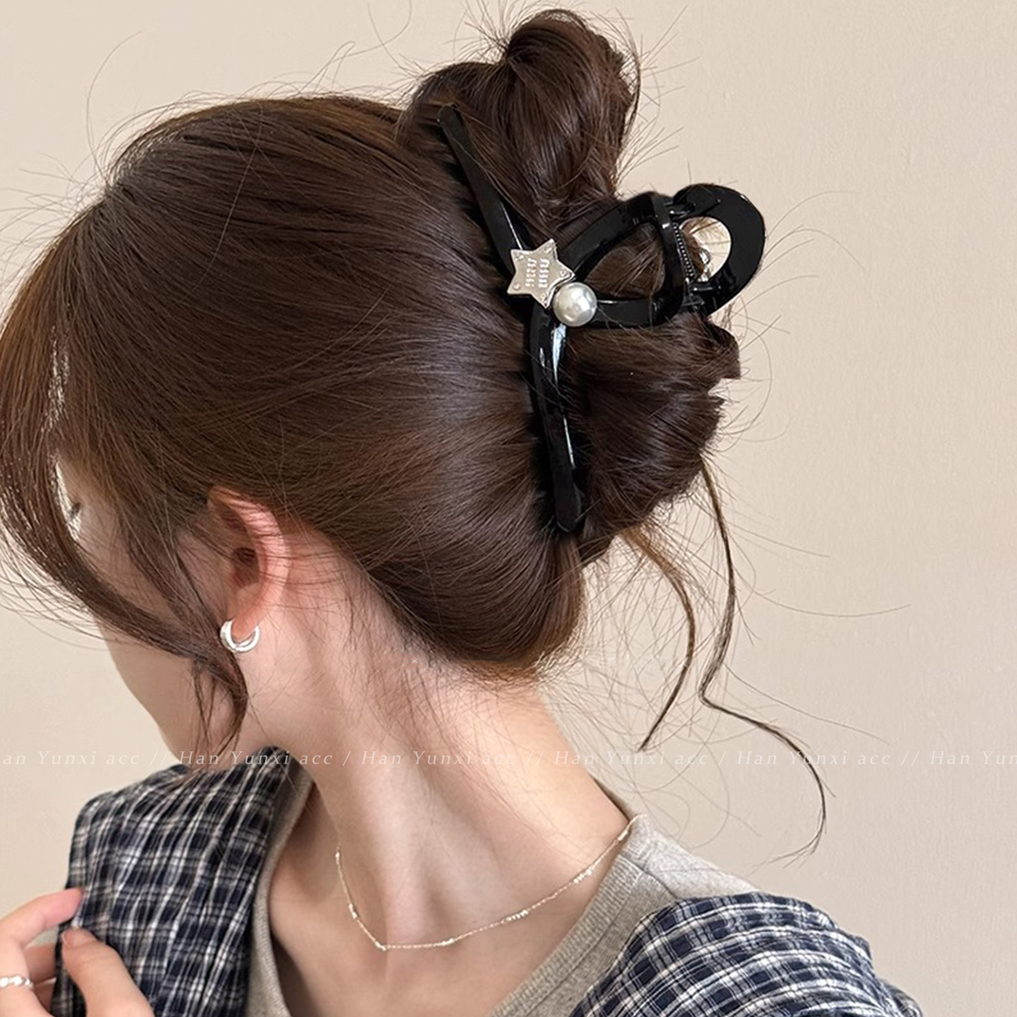 精致气质星星抓夹高级感大号发饰