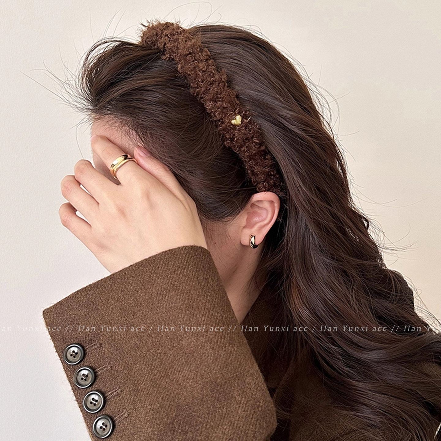 秋冬款羊羔绒金标发箍女2025新款高颅顶头箍洗脸压发发卡气质发卡,饰品/流行首饰/时尚饰品新,发饰,淘宝优惠券,粉丝福利购,淘宝优惠卷