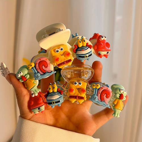 卡通海绵宝宝抓夹女2025新款