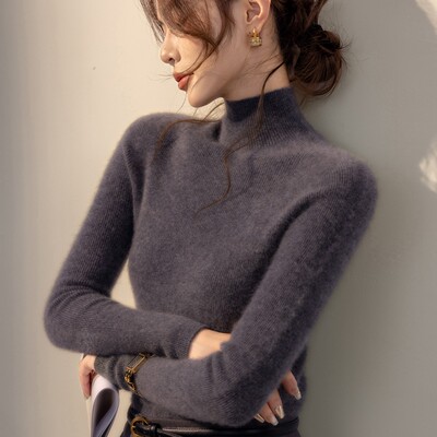 一线成衣润肤保暖~~半高领打底衫女秋冬内搭2025新款修身针织毛衣