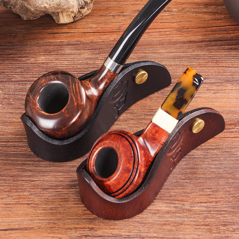 真皮烟斗架手工制作展示男士便携