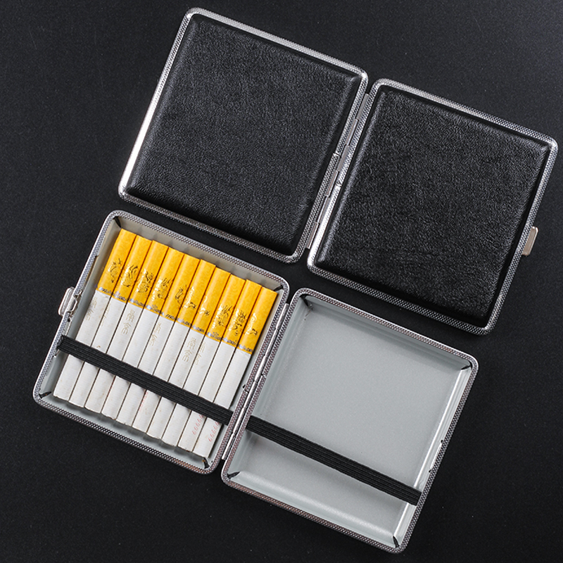 20支装烟盒超薄便携男士皮质创意