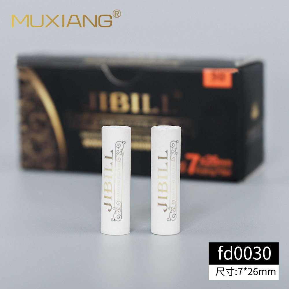 6mm7mm9mm双面白色陶瓷头活性炭滤芯烟斗烟嘴通用型过滤配件烟具 - 实物图