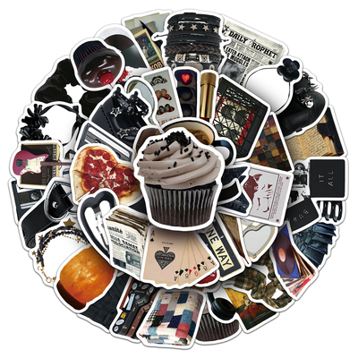 100张Downtown Girl都市女孩贴画潮流酷炫小装饰手账素材咕卡贴纸