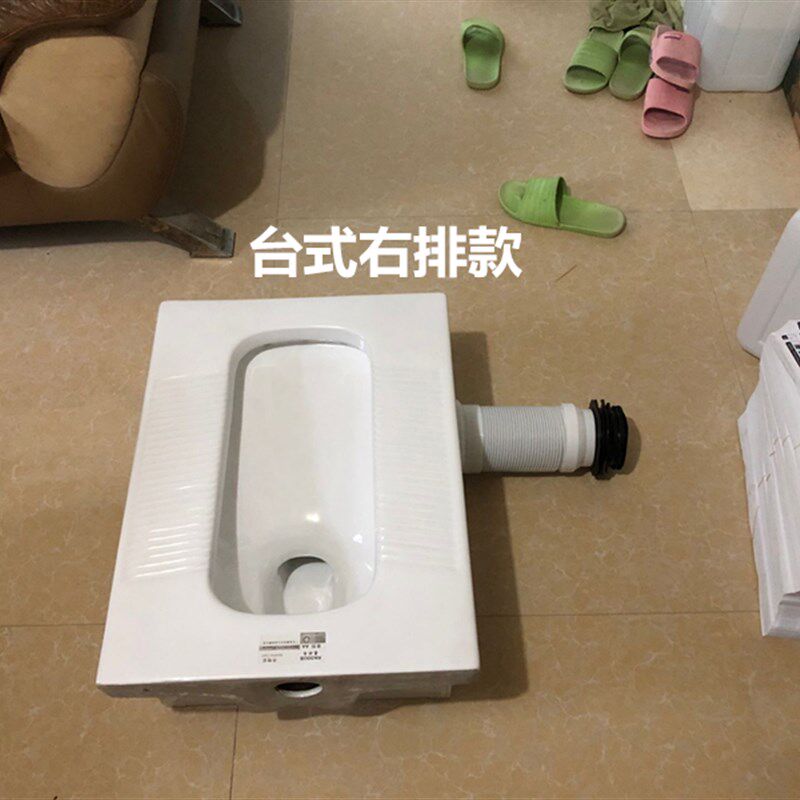 加高墙排免砌台式蹲便器后横排超薄款蹲坑大便池提升泵后排水蹲厕