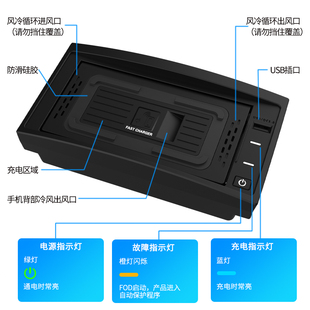 精选适用别克君威GS原厂汽车载无线充电器电源改装手机快充支架板