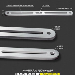 电动车摩托车外卖尾箱固定延长架不锈钢改装旗杆底座伸缩支架配件