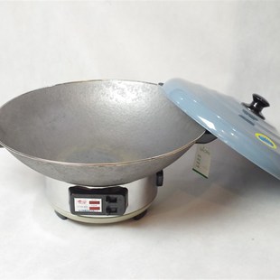 精选四川桥牌生铁炒锅老式电热锅电火锅无涂层铸铁炒锅多功能电煮