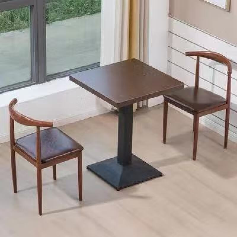 诺嫚娣轲快餐桌椅组合小吃面馆早餐烧烤饭店奶茶汉堡店餐饮桌子商