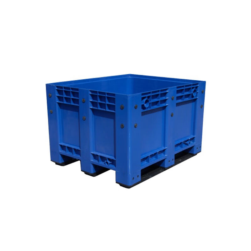 加厚塑料封闭式卡板箱叉车托盘箱带轮周转箱废料箱仓储笼养鱼箱移