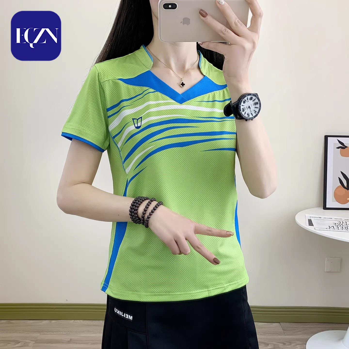 夏季速干衣女户外健身运动短袖T恤衫弹力透气舒适轻薄羽毛球服