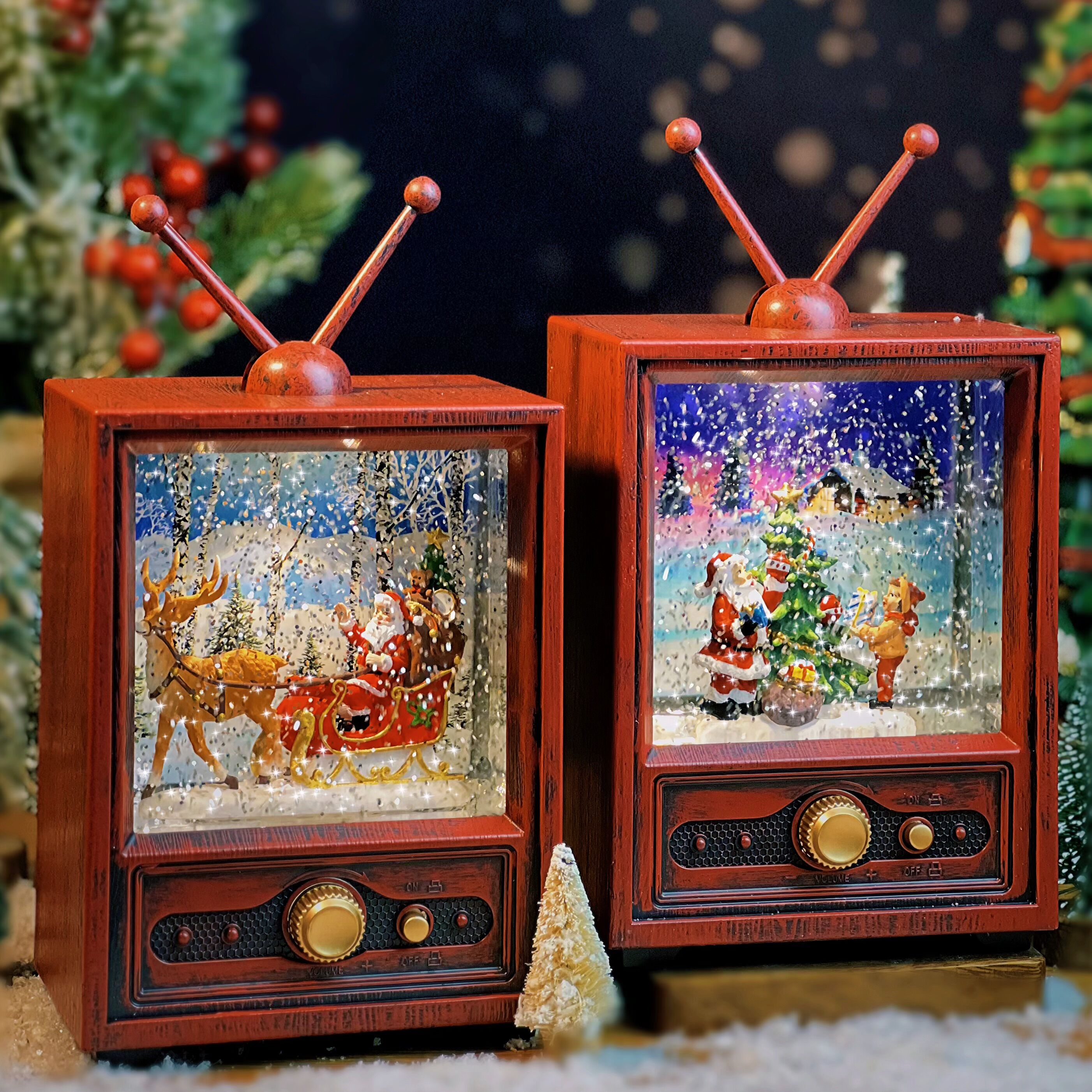 圣诞节平安夜送儿童礼物飘雪