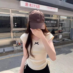 搭配半身裙短裙长裙百褶裙A字裙网纱裙子的上衣夏季甜美短袖T恤女