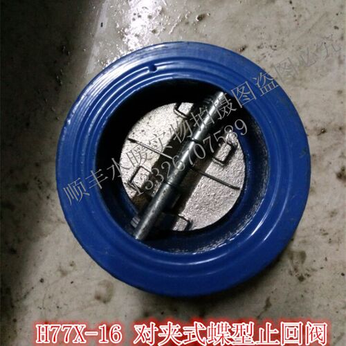H77X-10/16 铸铁蝶形对夹式双瓣止回阀 DN50 DN80 DN100 DN150