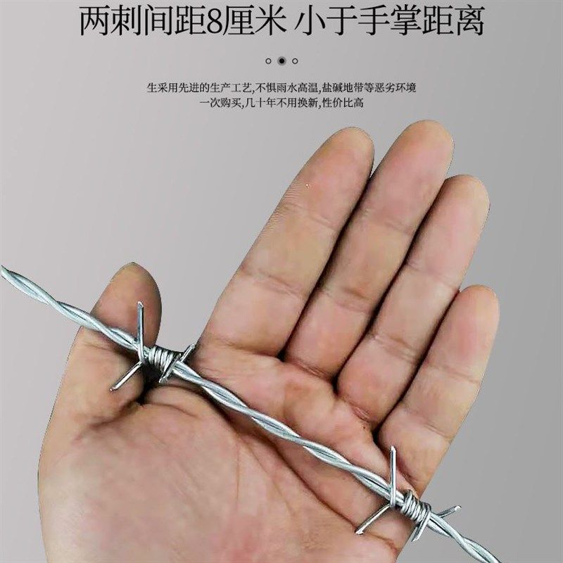 加密型热镀锌钢丝刺绳铁丝网围栏防盗刺铁丝铁蒺藜果园圈地护栏网,搬运/仓储/物流设备,机械式停车设备（立体停车库）,淘宝优惠券,粉丝福利购,淘宝优惠卷