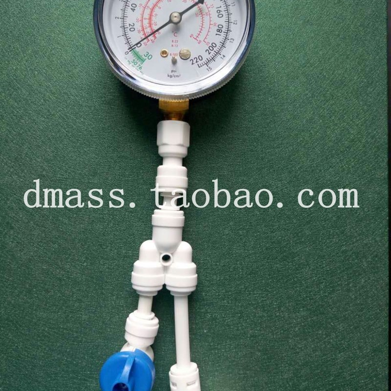 0-15KG纯水机净水器自来水测压压力表.4分内螺接水管外螺.