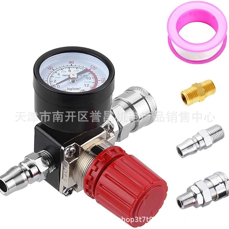 小型气泵配件方型调压阀调节阀 出气阀门三孔四孔压力阀