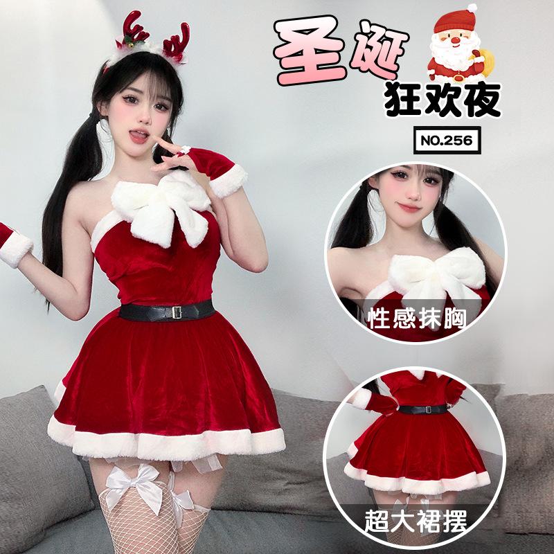 圣诞主题兔女郎cos服演出服