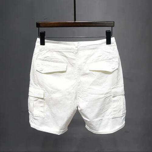 Korean Washed Luxury Men's Slim Jeans Designer Denim Short P