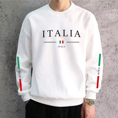 Mens Sweatshirts Hot Sales Print O-Neck Quality Tops Man Spo