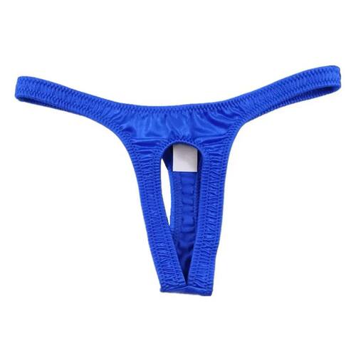 Sexy Men Front Hole Open Pouch Thong Panties Erotic Underpan