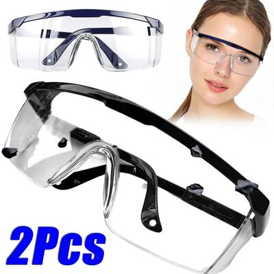 2Pcs Anti-Splash Work Safety Glasses Eye Protecting Lab Gogg