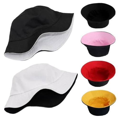 Double-sided Foldable Bucket Hat Summer Sun Hat Visor Fisher