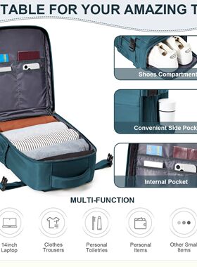 Women Men Hand Luggage Ryanair 40x20x25 Backpack Business La