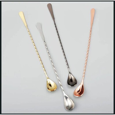 30cm Mixing Cocktail Spoon Bar Teadrop Spoon Stir Spoon Spir