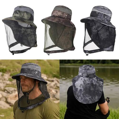 Summer Insect Proof Cap  Mosquito Hat For Women Men Face Nec