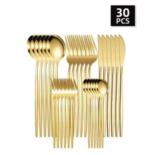 steel cutlery dessert 30pcs forks Stainless steak 5pcs set