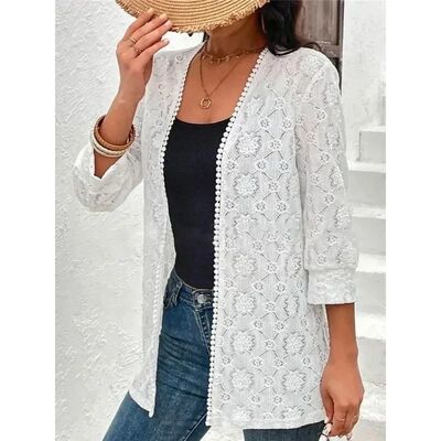 Hot Selling Women's Plus Size 1XL-5XL Casual Solid Color Lac
