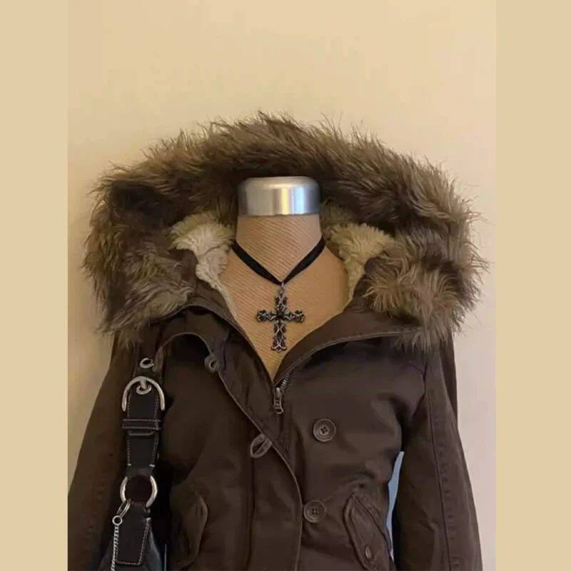 Autumn And Winter New Fashion Casual Fur Collar Jacket Femal