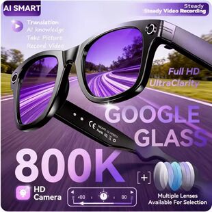 New 800W Camera AI Glasses Men Color-Changing Smart Translat