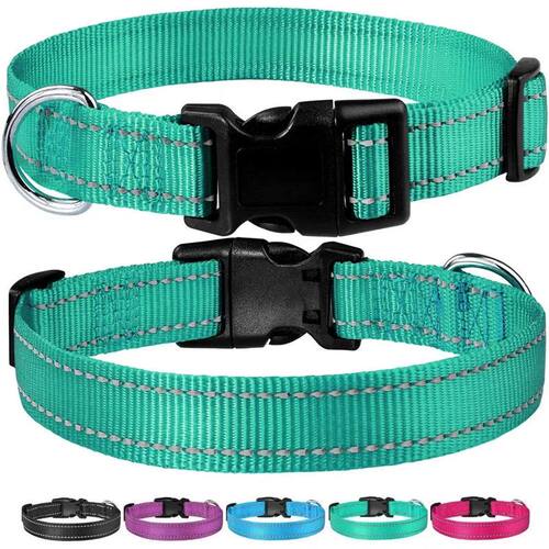 Reflective Dog Collar Strap With Adjustable Safety Nylon Pet